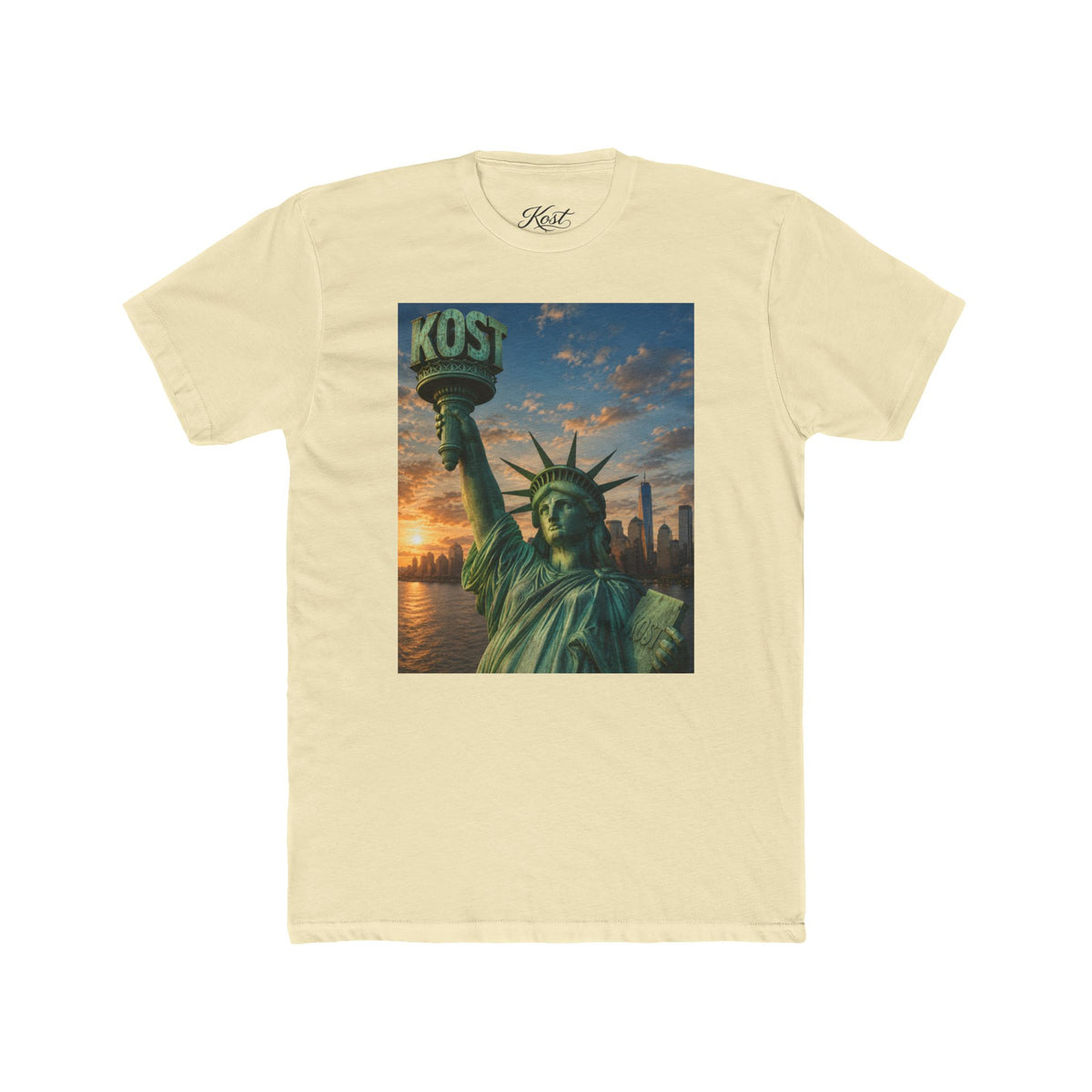 Statue of Liberty Sunset T‑Shirt — NYC Skyline Graphic Tee