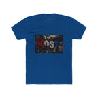 KOST Vintage Band Tee — Distressed Red, White & Blue Music Graphic