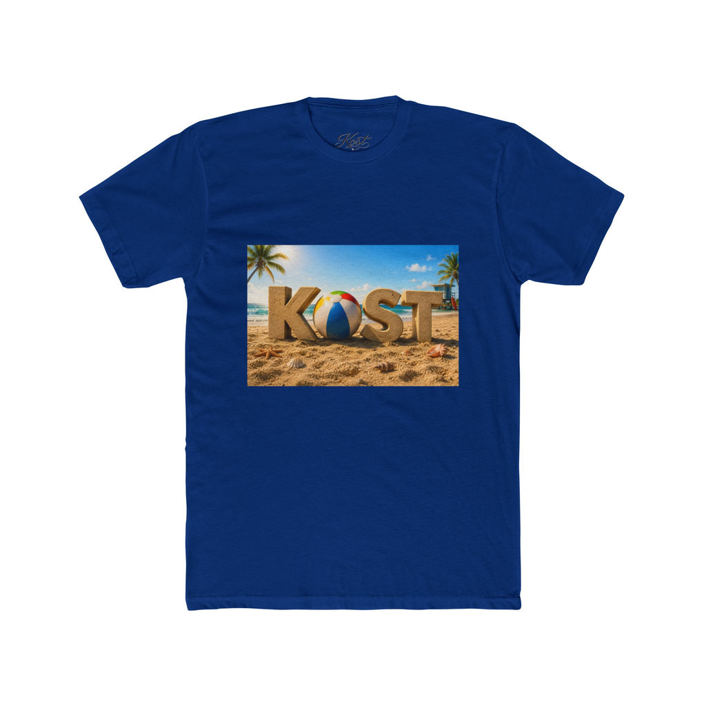 Coastal Beach Tee — 'KOST' Sand & Surf Graphic T-Shirt