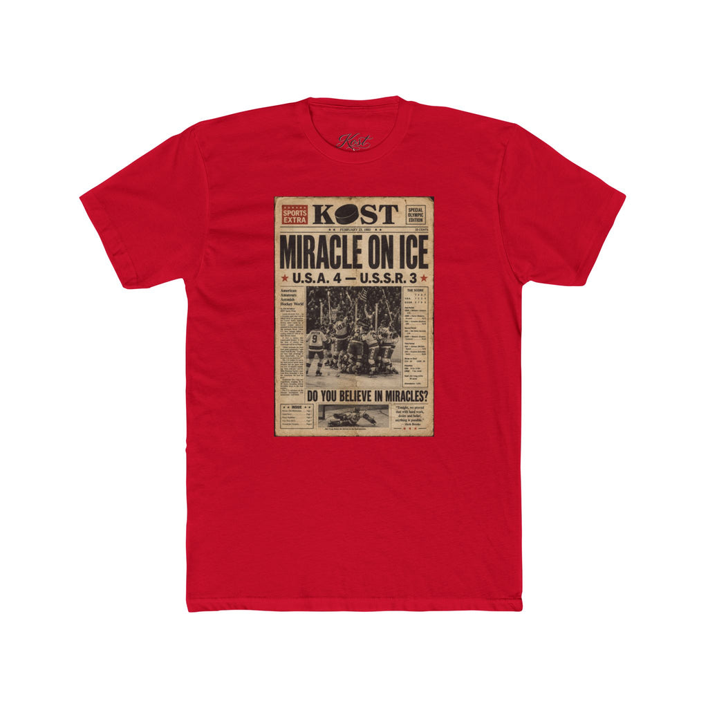 Miracle on Ice Vintage Newspaper T‑Shirt