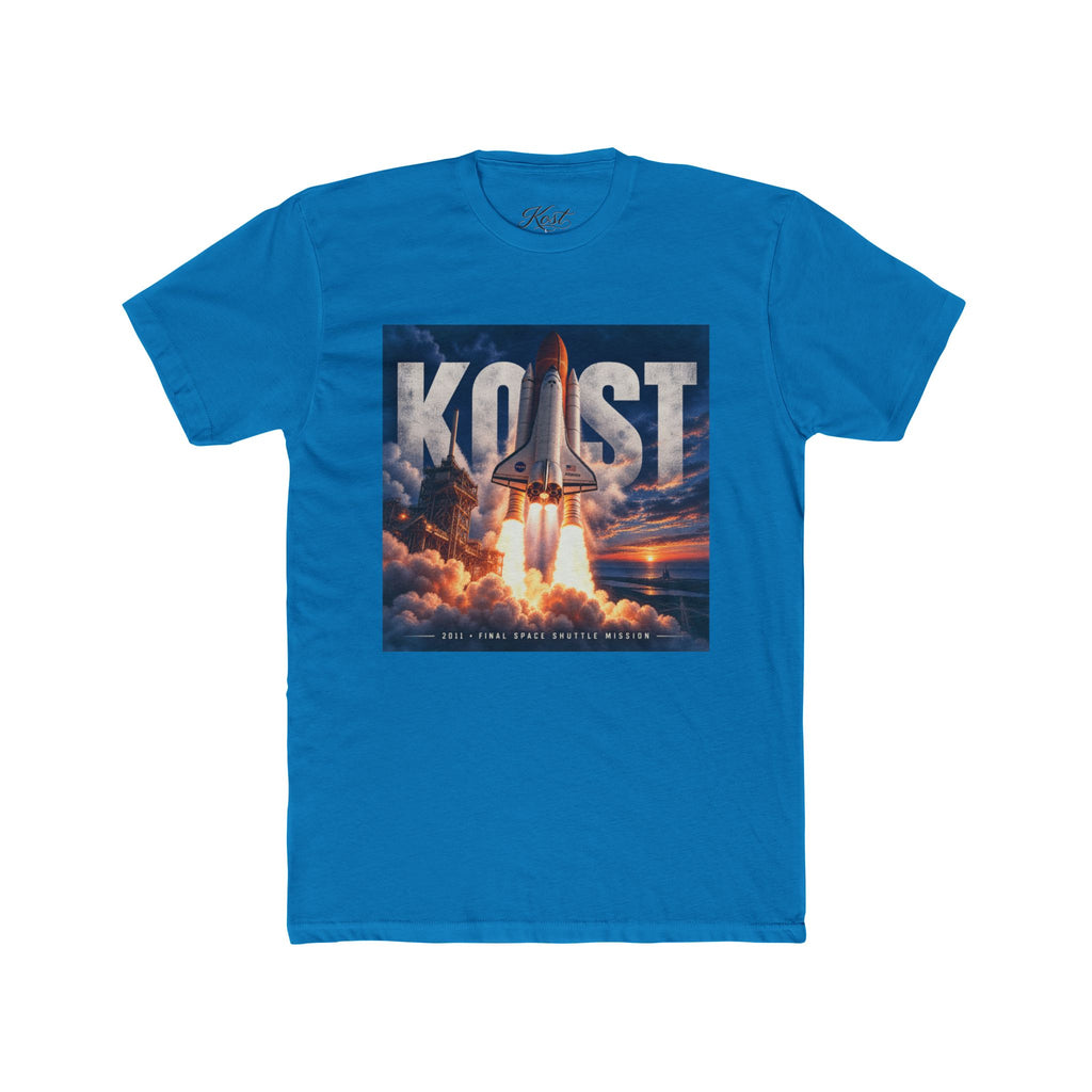 Space Shuttle Launch Graphic Tee — 'KOST' Retro Rocket Crew Shirt