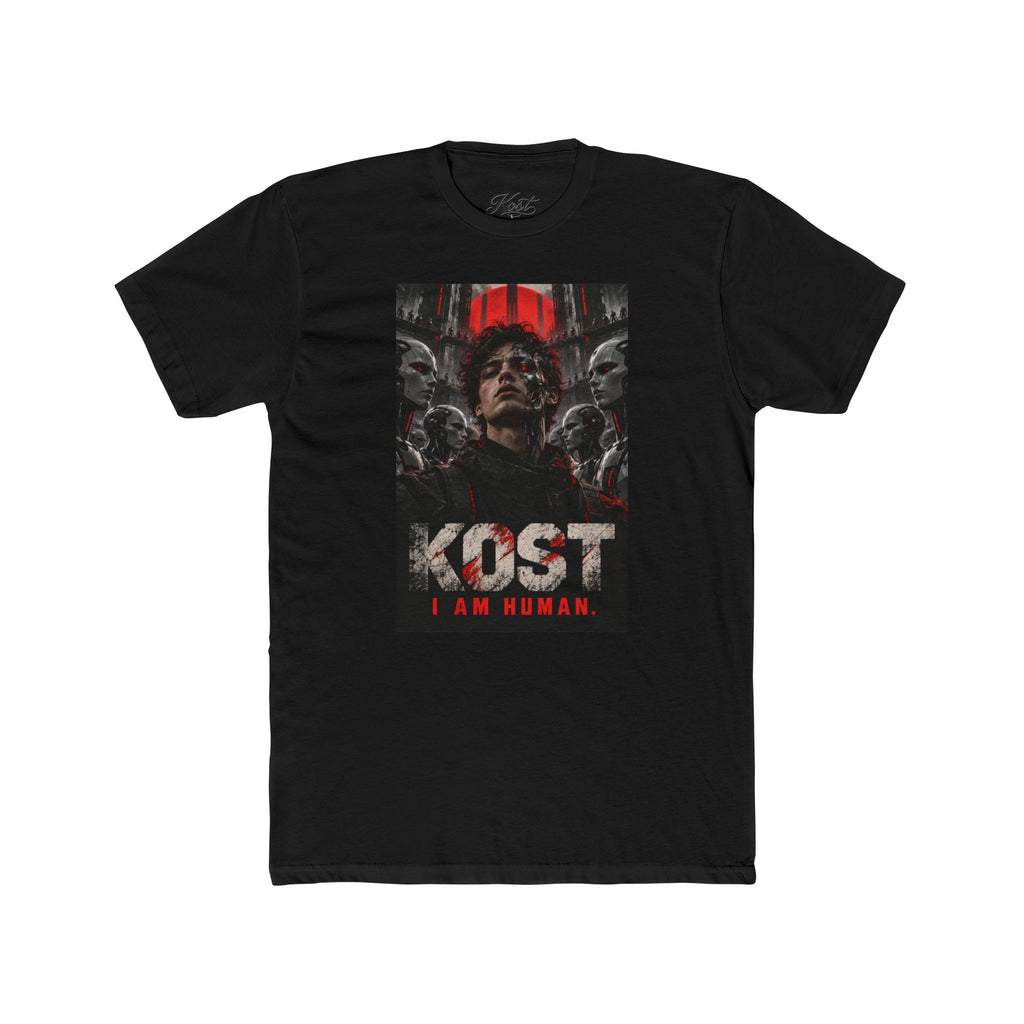 KOST "I Am Human" Graphic Tee — Dark Sci‑Fi Horror Movie Shirt