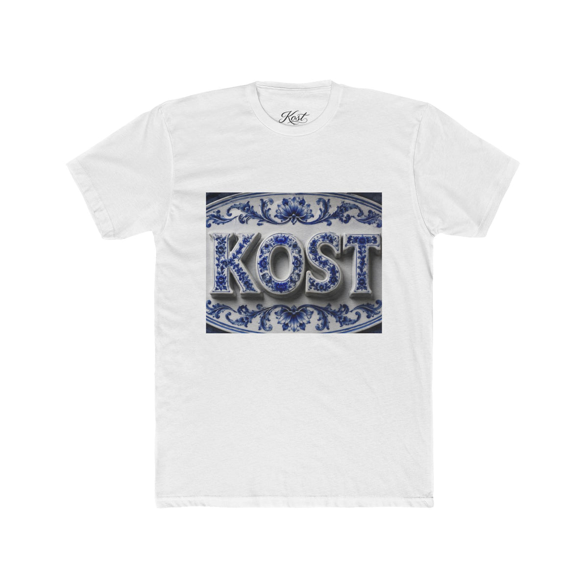 KOSTI Blue Ornamental Graphic T-Shirt