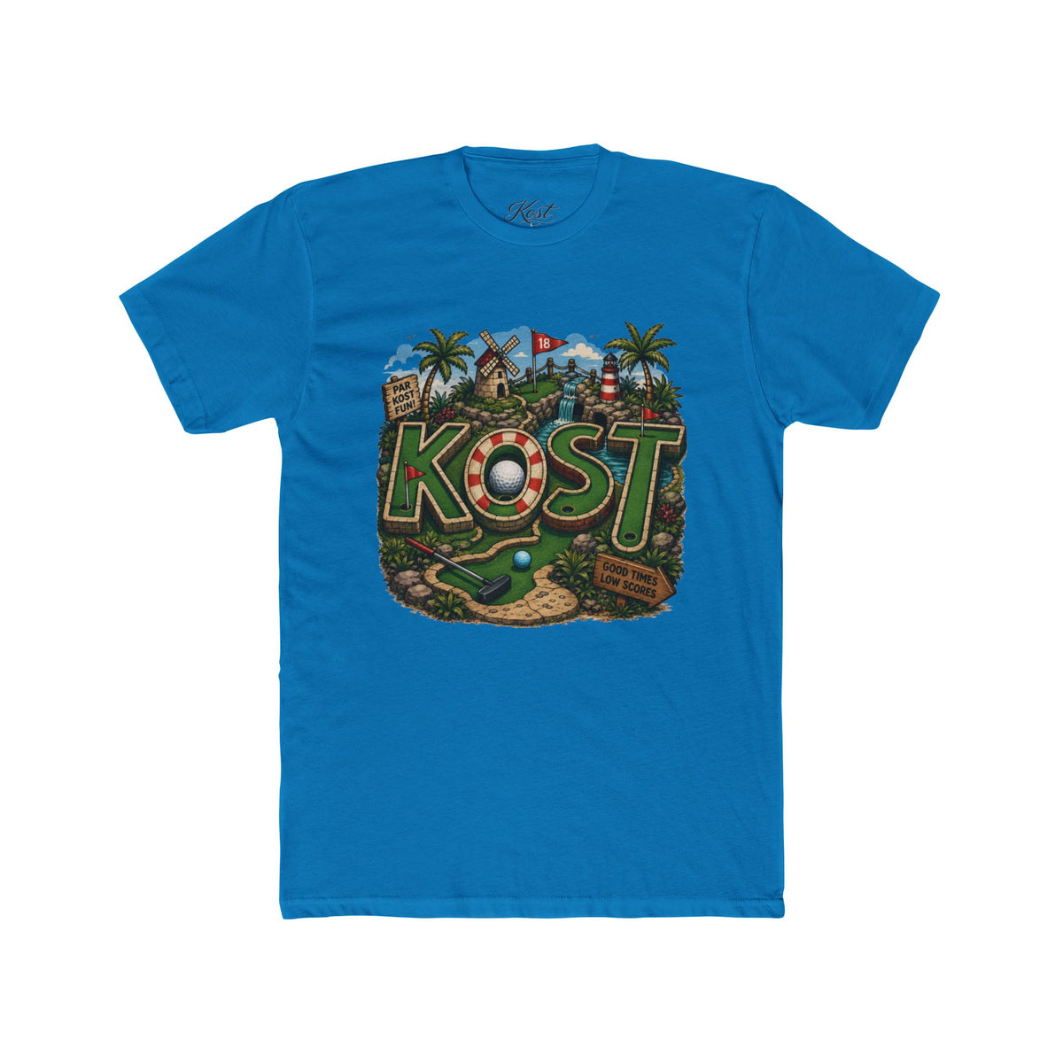KOST Golf Course Graphic Tee — Vintage Island Mini Golf Design