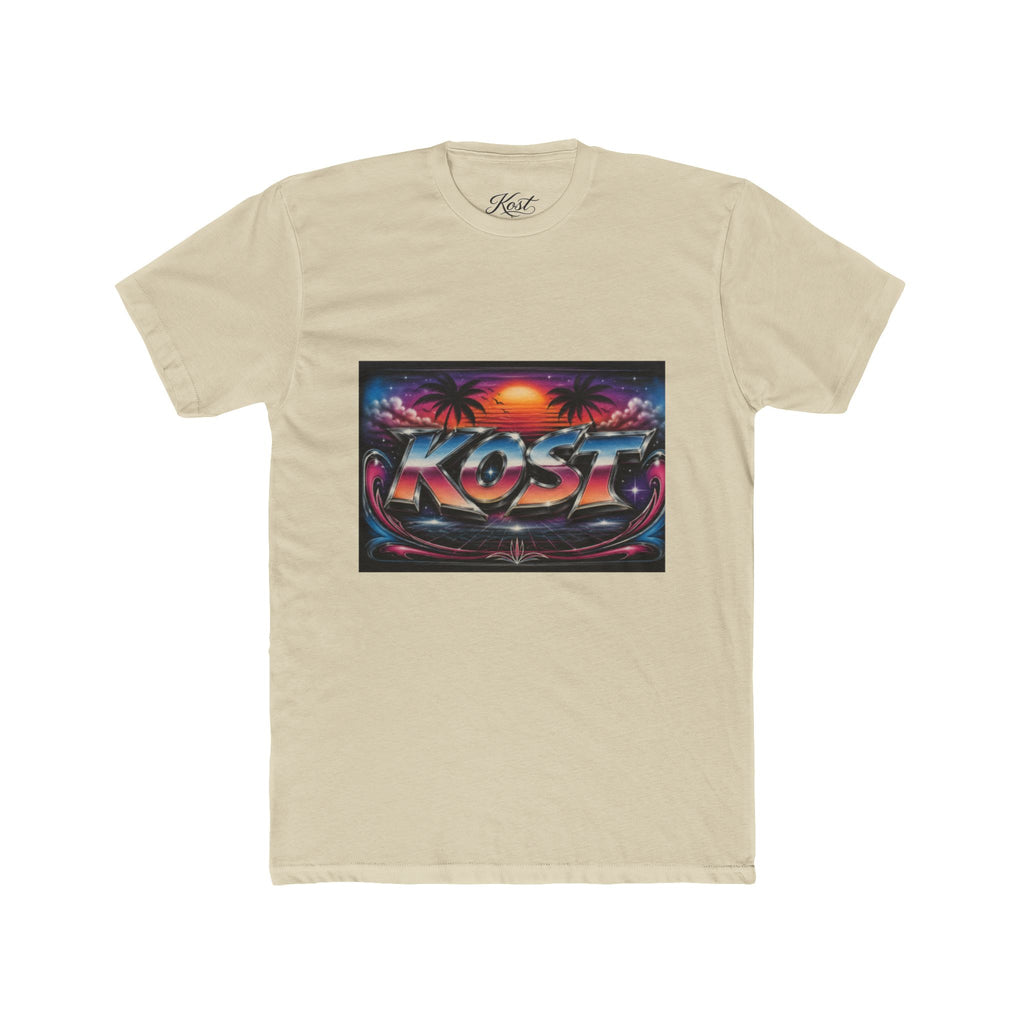 KOST Retro Sunset Tee — 80s Vaporwave Beach Graphic T-Shirt