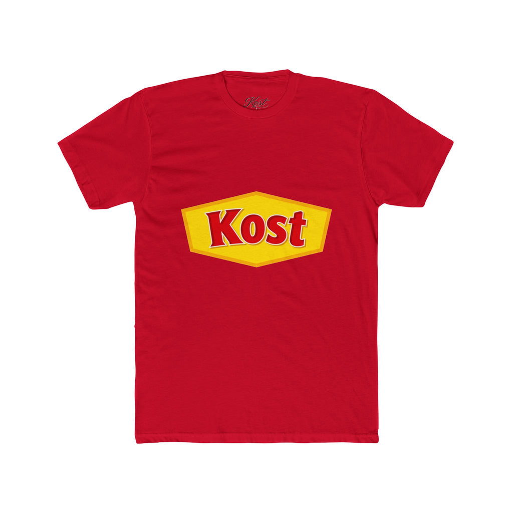 Kost Logo Tee — Retro Yellow & Red Graphic T-Shirt