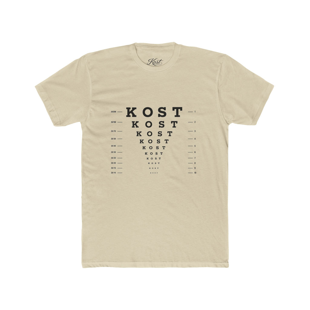 Eye Chart 'KOST' Graphic Tee — Vintage Optometrist Style Crewneck