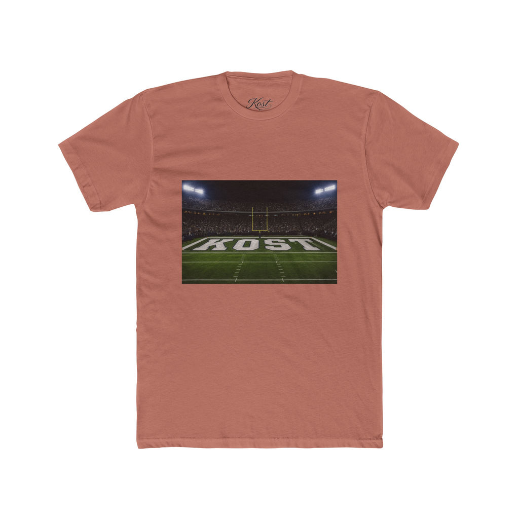 Football Stadium Field Photo Tee — 'KOST' Endzone Graphic