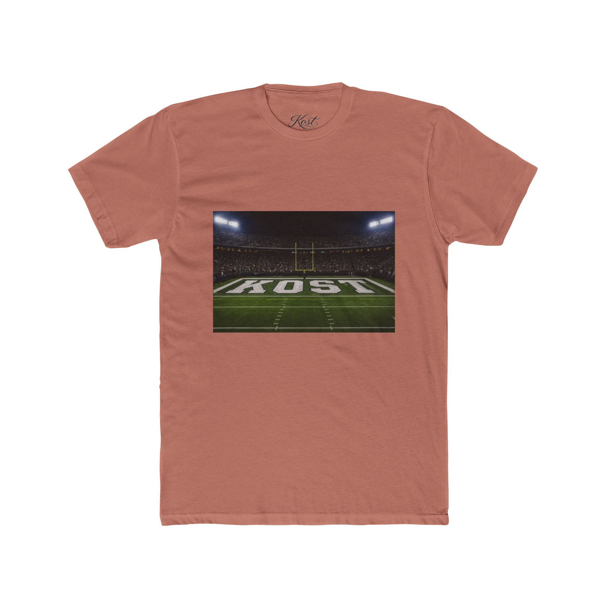 Football Stadium Field Photo Tee — 'KOST' Endzone Graphic
