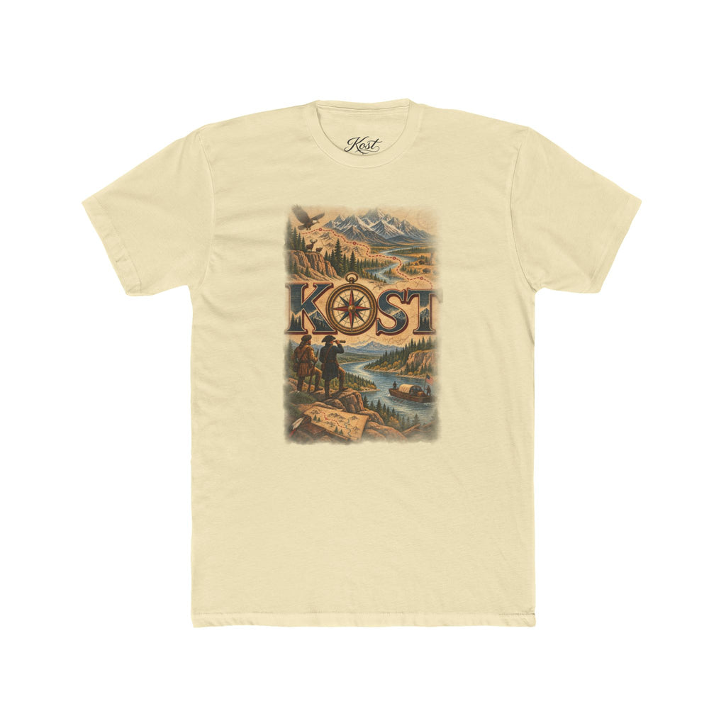Kost Adventure Tee — Vintage Mountain River Travel Graphic T-Shirt
