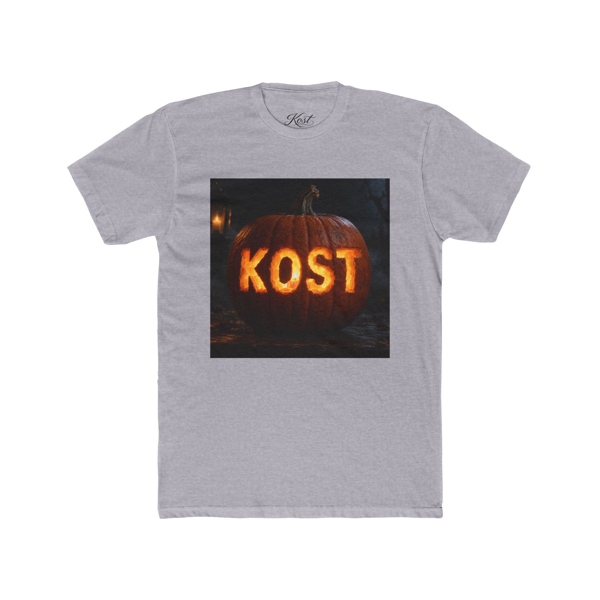 Pumpkin Carved 'KOST' Tee — Halloween Jack-O'-Lantern T-Shirt