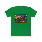 Rost Cityscape Crew Tee — Retro Neon Script Graphic T-Shirt