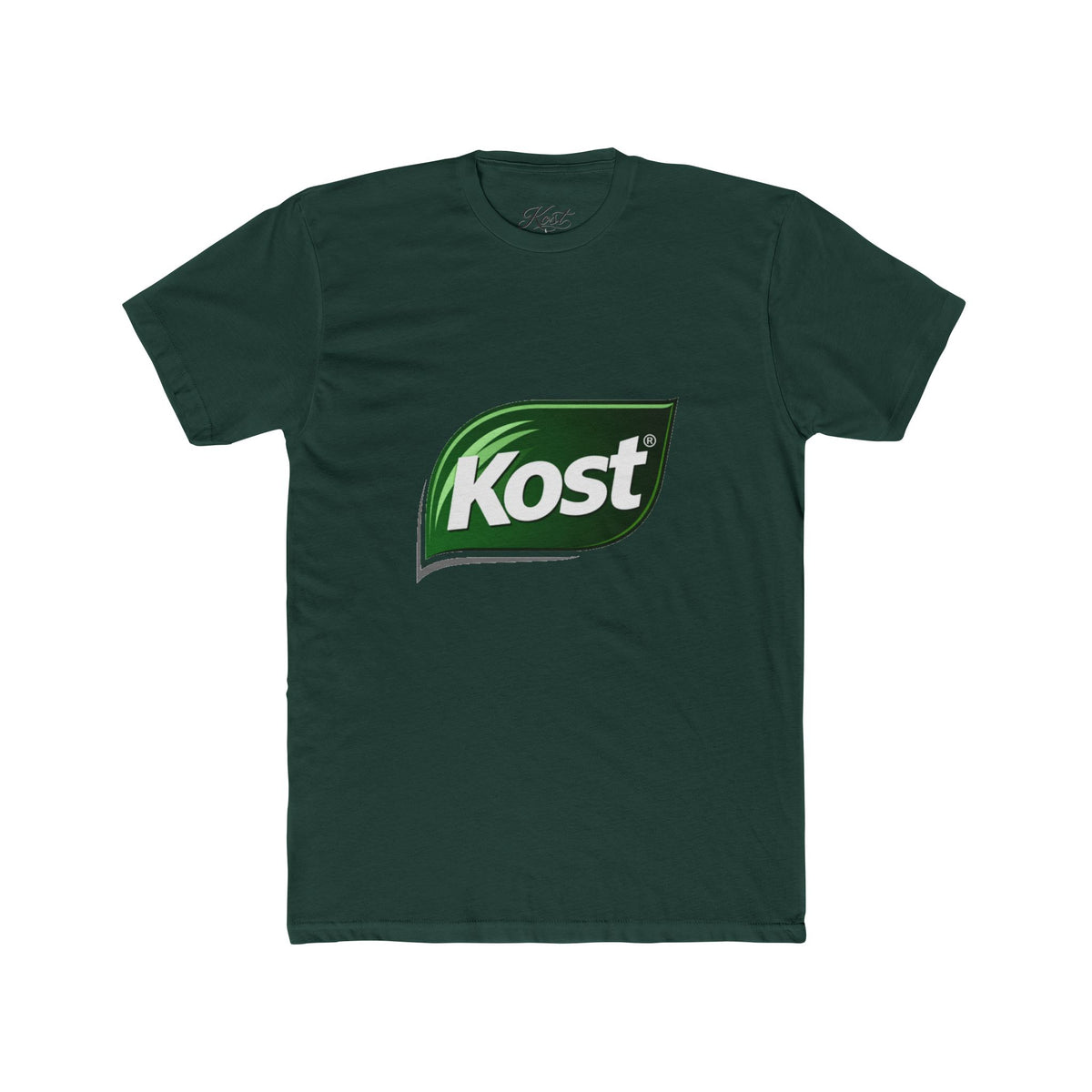 Kost Leaf Logo T-Shirt — Casual Green Logo Tee