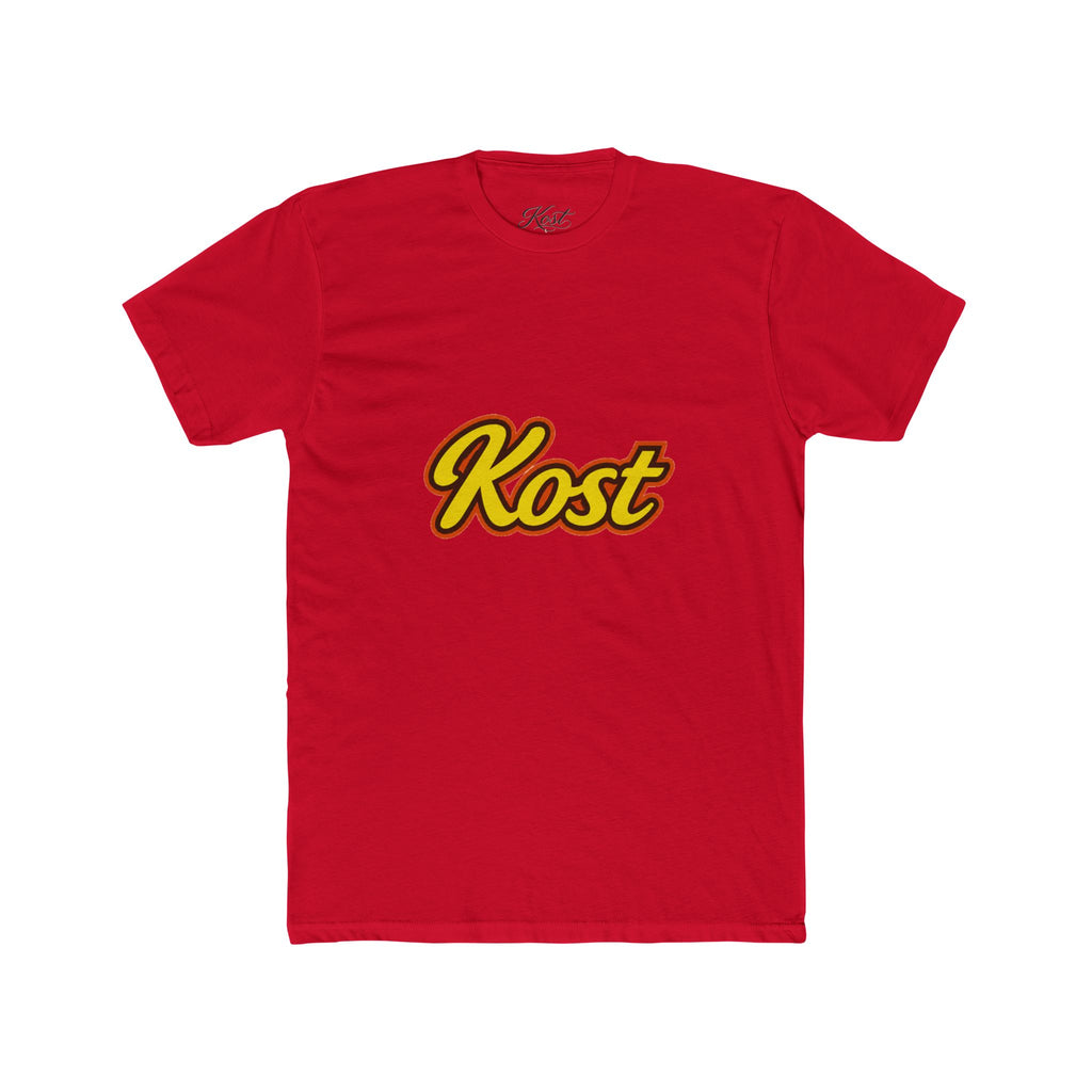 Kost Script T-Shirt — Retro Yellow & Red Logo Tee