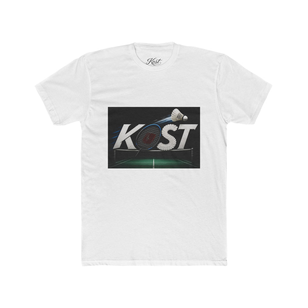 Badminton KOST Graphic Tee — Shuttlecock Court Logo T-Shirt