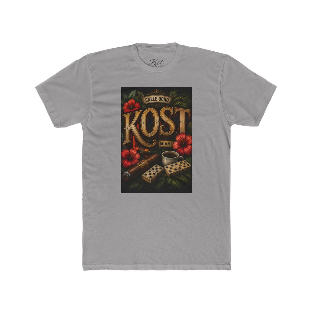 KOST Dice & Hibiscus Retro Tee — Vintage Gaming Floral Graphic T-Shirt