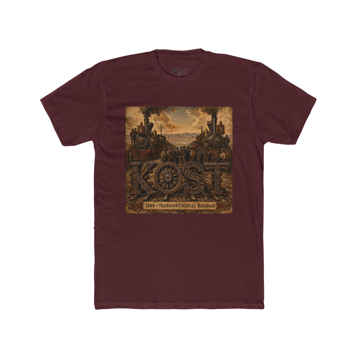 Vintage Rustic 'KOST' Graphic Tee — Industrial Steampunk Art Shirt