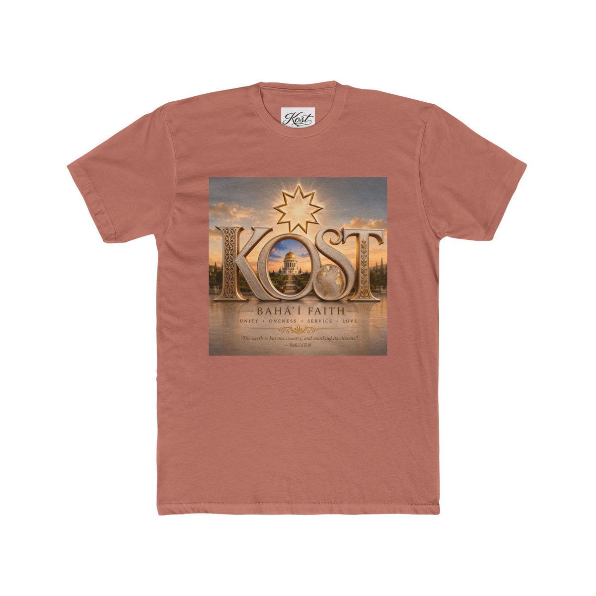 Bahá’í Faith K.O.S.T. Graphic Tee – Spiritual Sunrise Logo T-Shirt