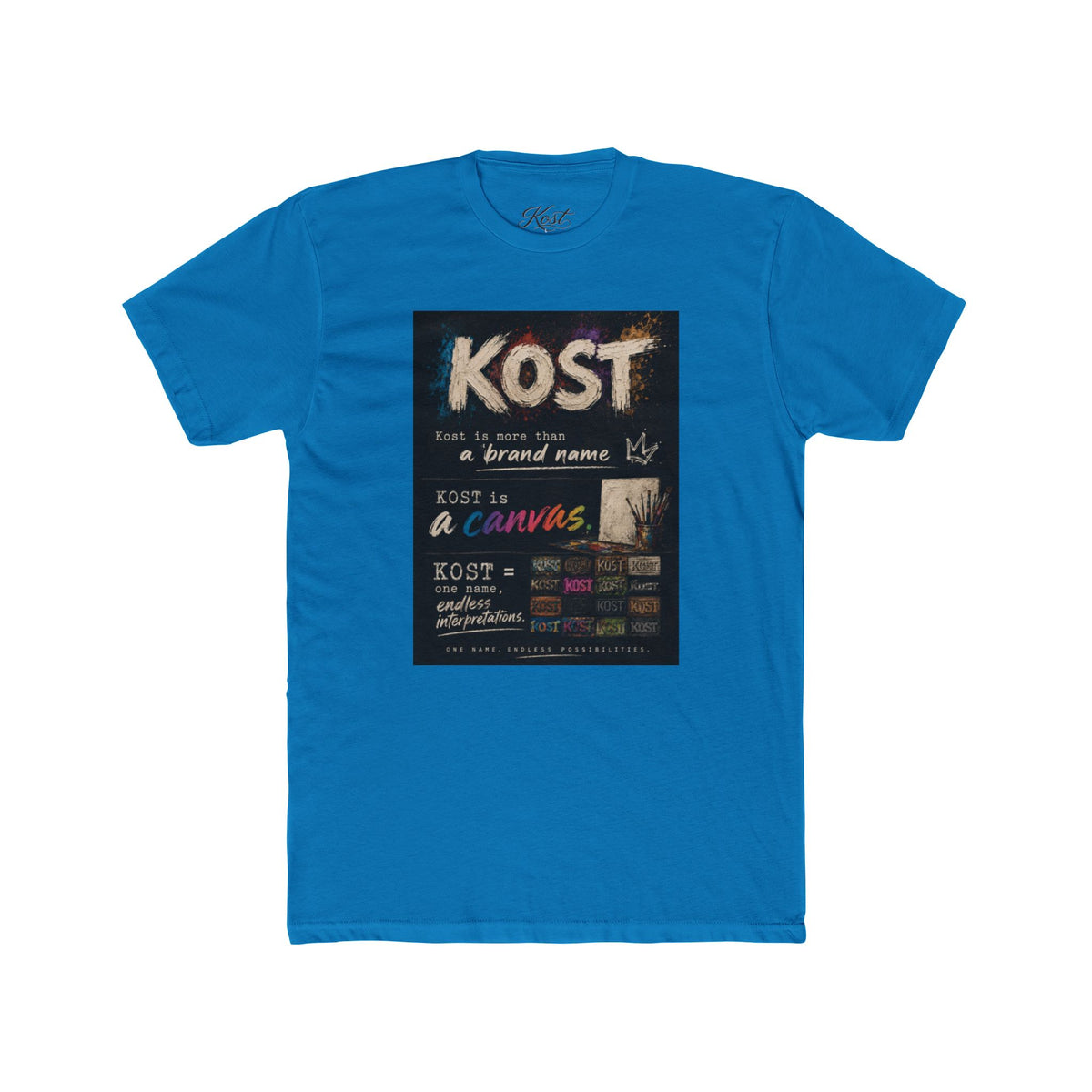 KOST Chalkboard Art T‑Shirt — Vintage Handwritten Graphic Tee