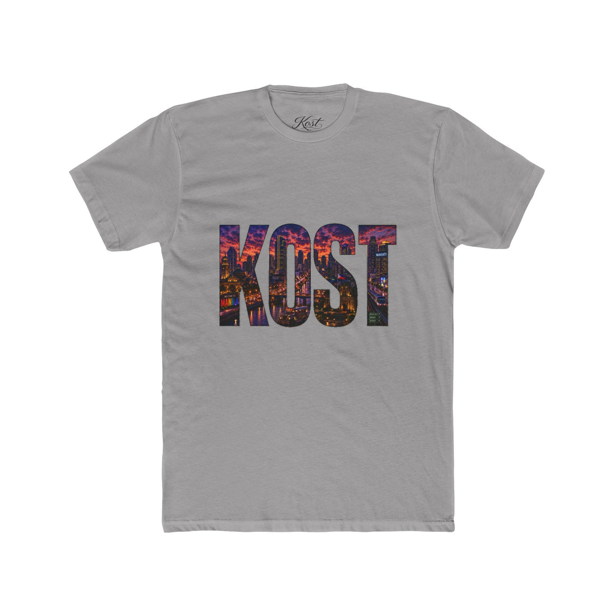 KOST Cityscape Graphic Tee — Bold Lettering Urban Skyline T-Shirt