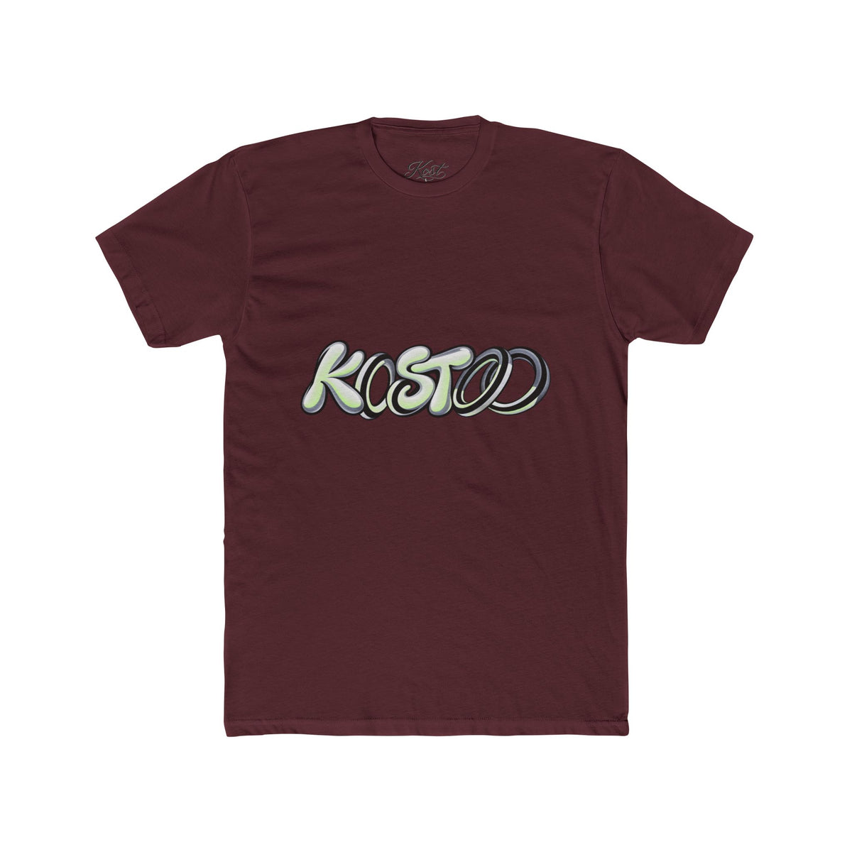 Graphic Tee — 'KOSTOD' Retro Bubble Letter Shirt