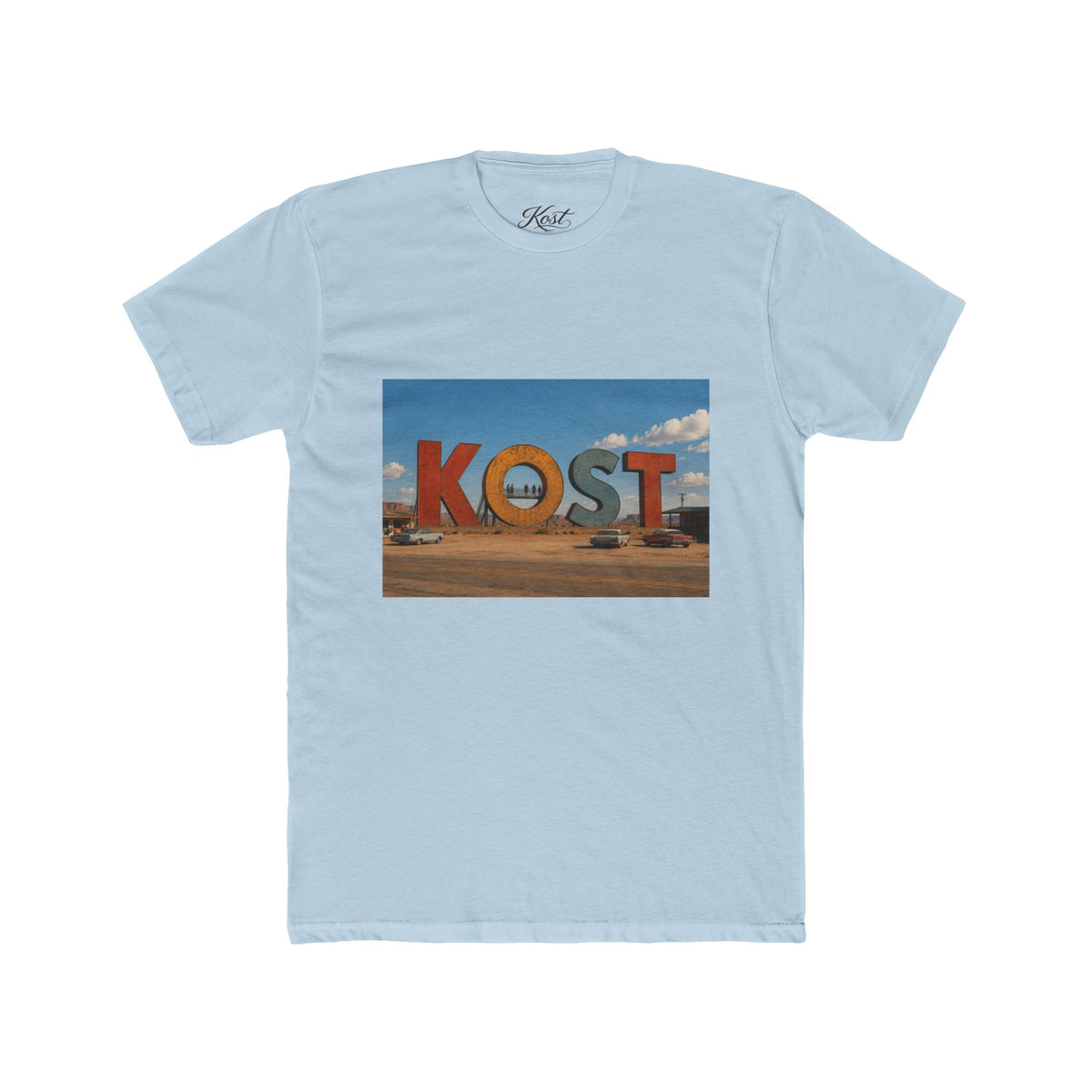 KOST Sign Photo Tee – Vintage Desert Roadside Souvenir T-Shirt
