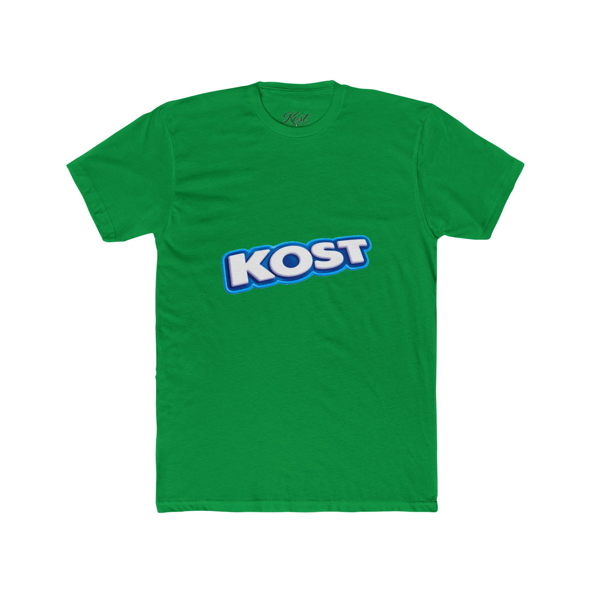 KOST Logo Tee — Retro Blue Gradient Graphic T-Shirt
