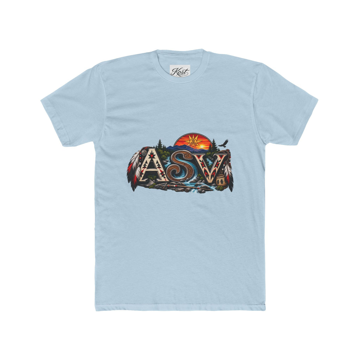 ASV Vintage Sunset Graphic Tee — Retro Nature Adventure Shirt
