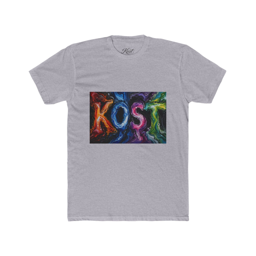 KOST Colorful Smoke Graphic Tee — Vibrant Abstract Lettering T-Shirt