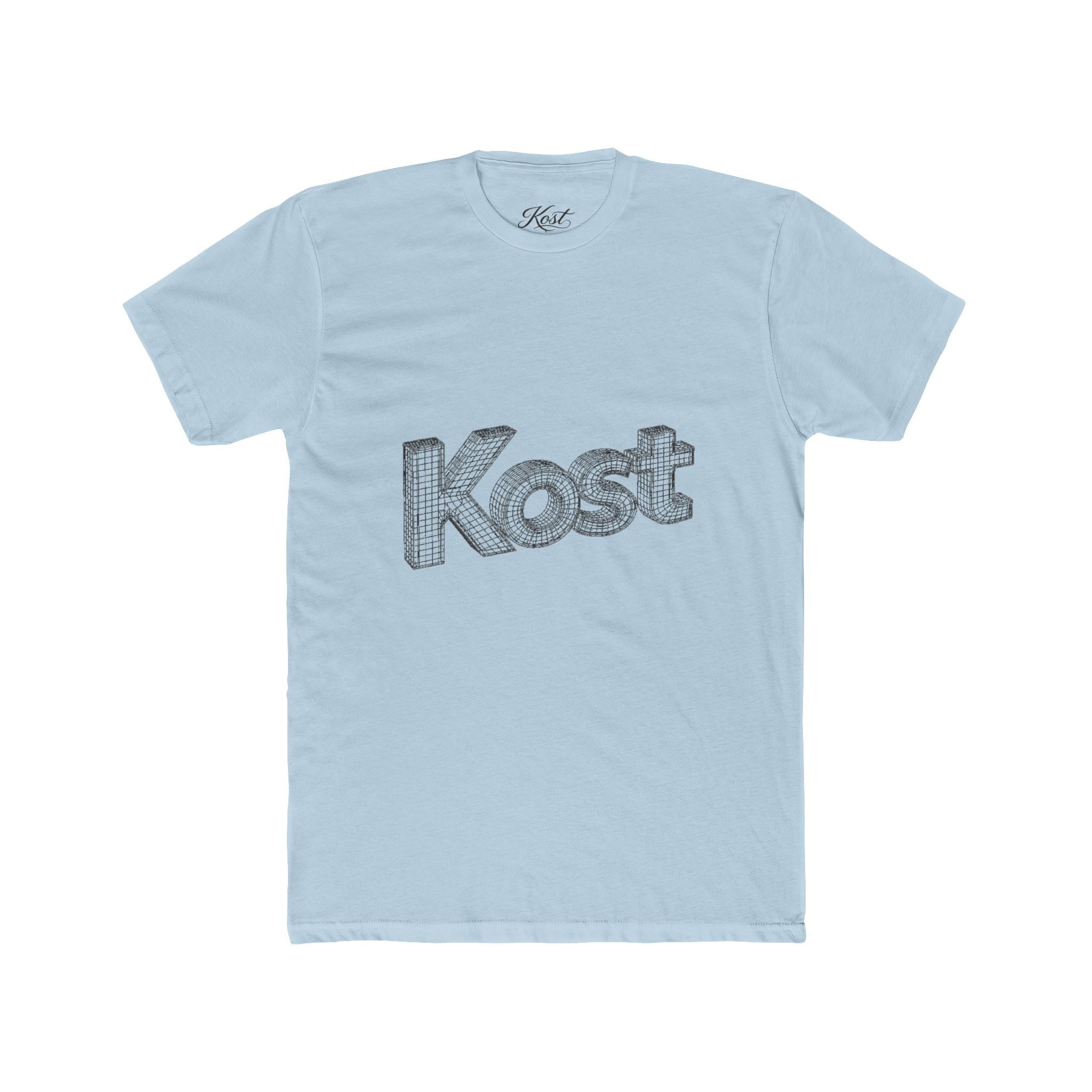 Kost 3D Script Tee — Vintage Wireframe Logo T-Shirt