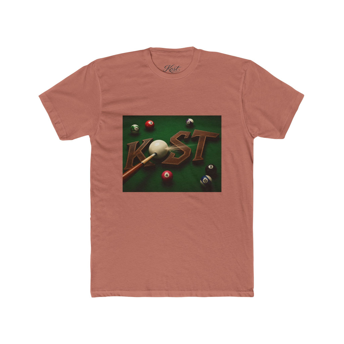 Billiards Pool Table Graphic Tee — 'KIST' 3D Cue Ball Design
