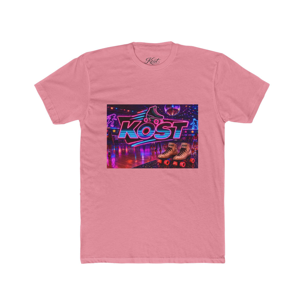 Retro Roller Disco Tee — “KOST” Neon Skate Graphic T-Shirt