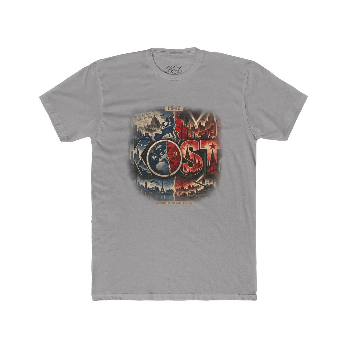 LOST Vintage Adventure Tee — Distressed Map Graphic Crew Shirt
