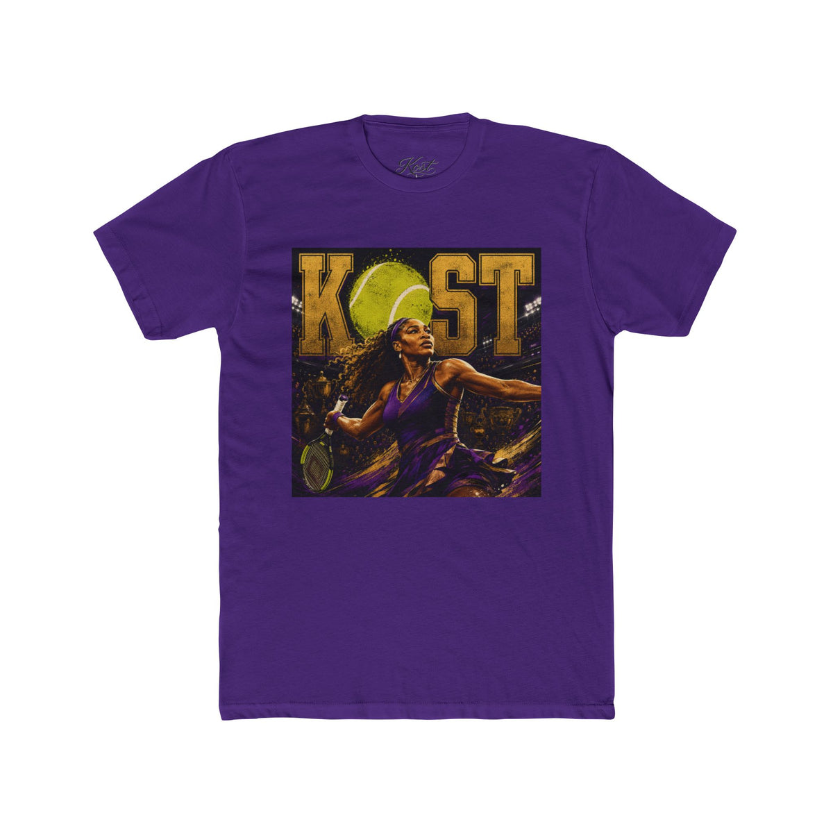 KOST Tennis Player Graphic Tee — Vintage Athlete Art Shirt