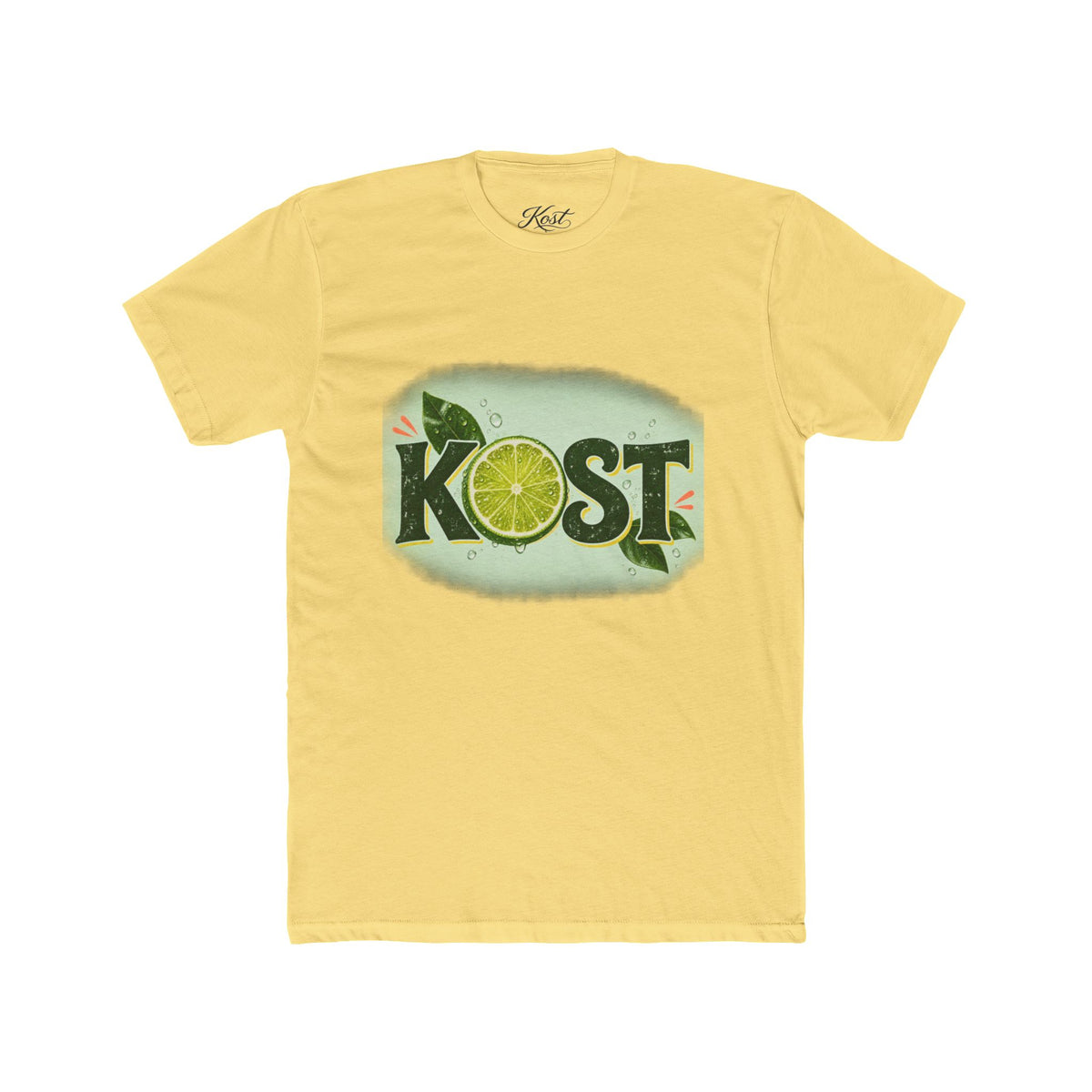 KOST Lime Graphic Cotton T-Shirt
