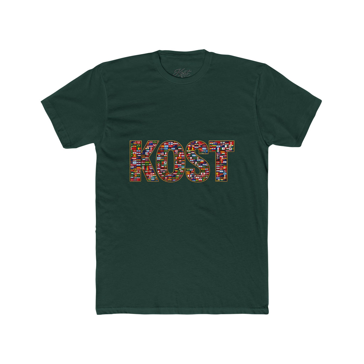 KOST Mosaic Lettered Tee — Colorful Graphic Crewneck T‑Shirt