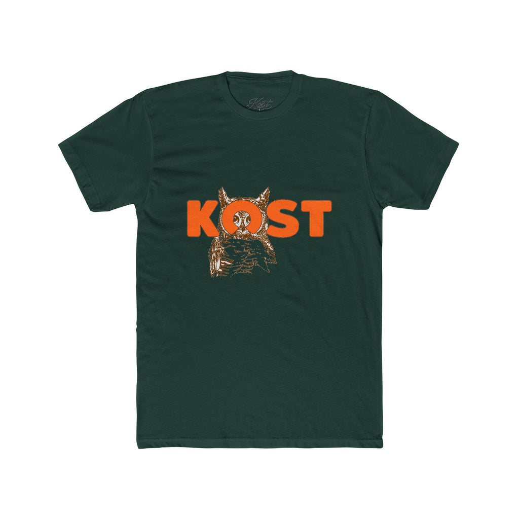 KOST Owl Graphic Tee — Vintage Orange Logo Cotton Shirt