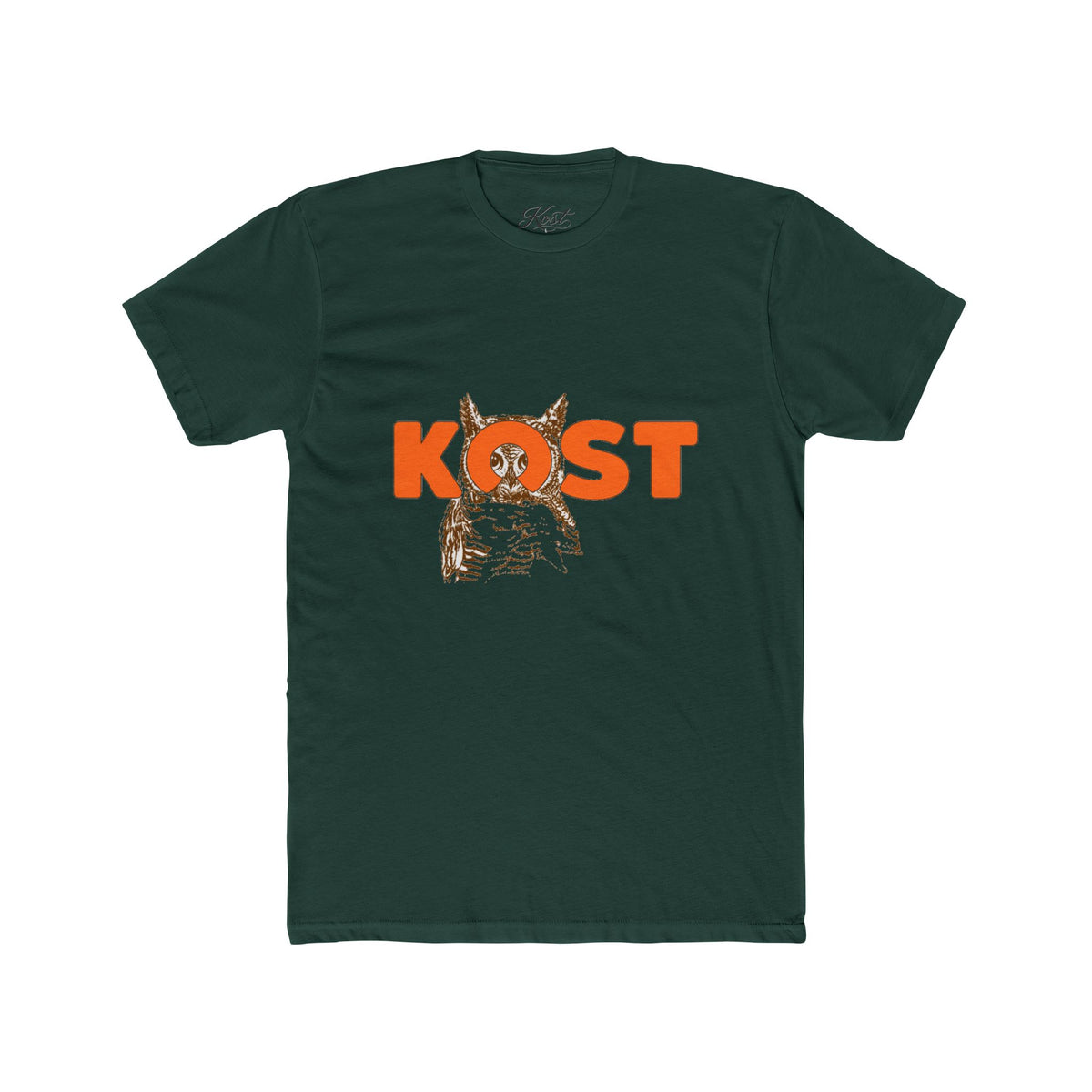 KOST Owl Graphic Tee — Vintage Orange Logo Cotton Shirt