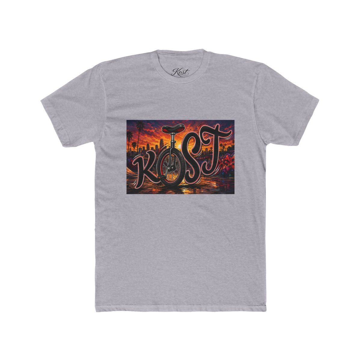 “Kost” City Skyline Graphic Tee — Vintage Sunset Urban Streetwear T‑Shirt