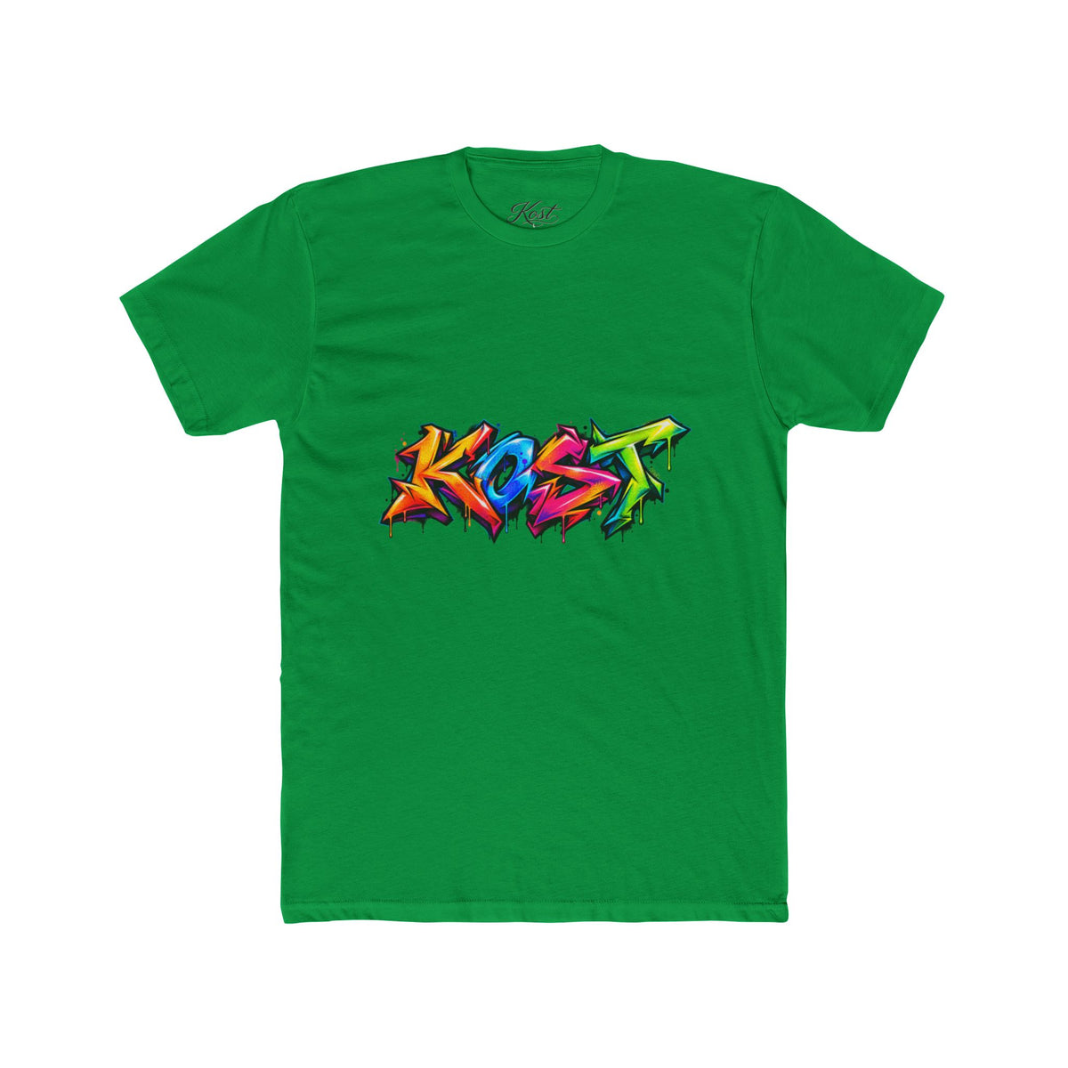 Graffiti 'Kost' Tee – Colorful Street Art Crew Neck T-Shirt