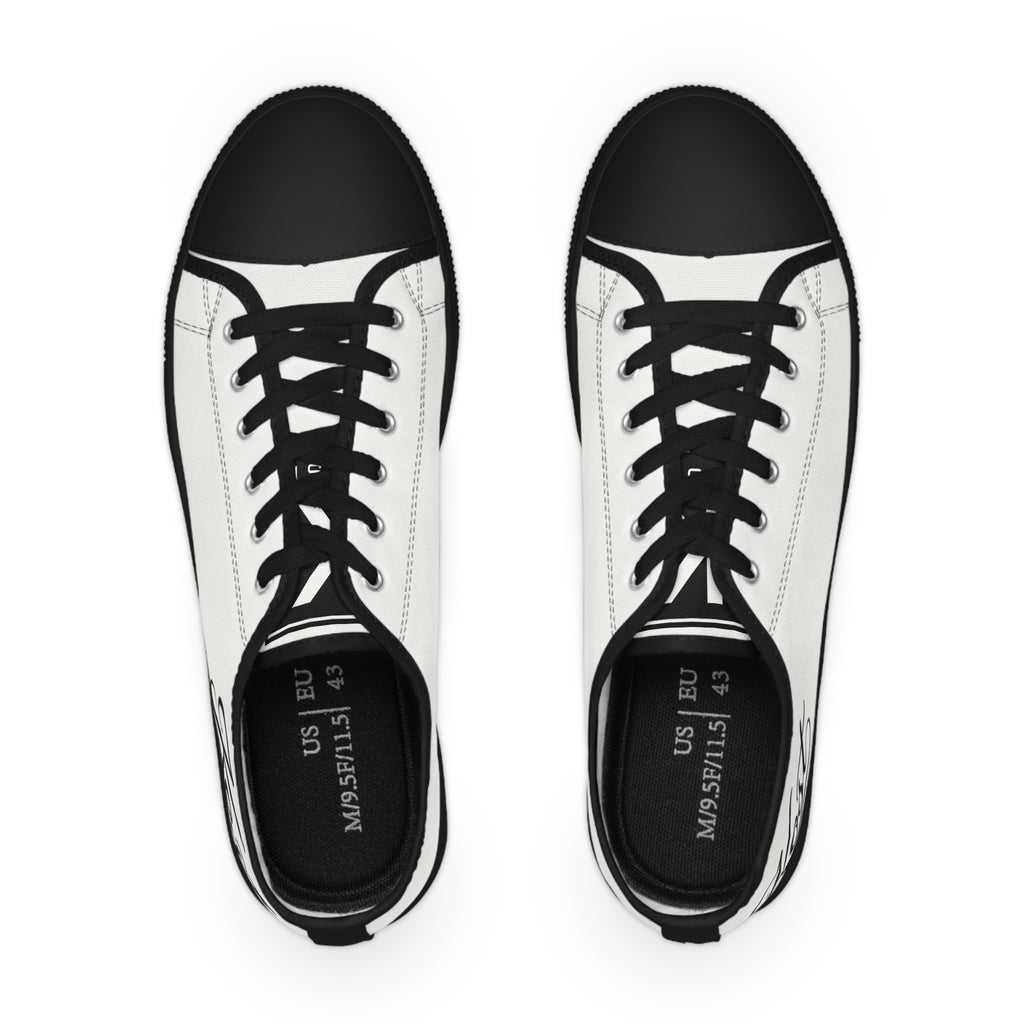 Men’s Low Top Sneakers – Classic White Casual Shoes