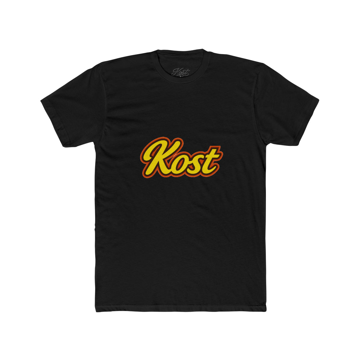Kost Script T-Shirt — Retro Yellow & Red Logo Tee