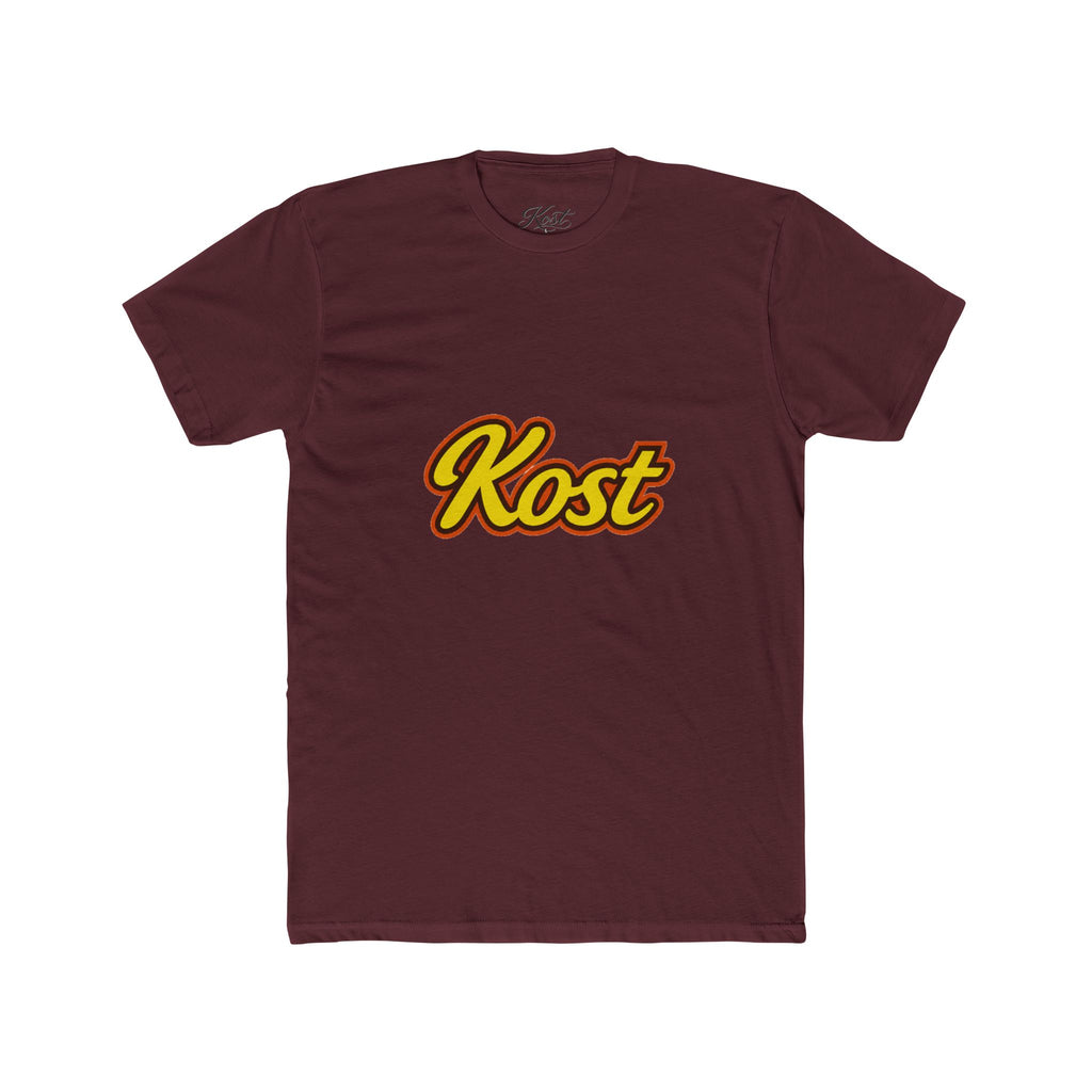 Kost Script T-Shirt — Retro Yellow & Red Logo Tee