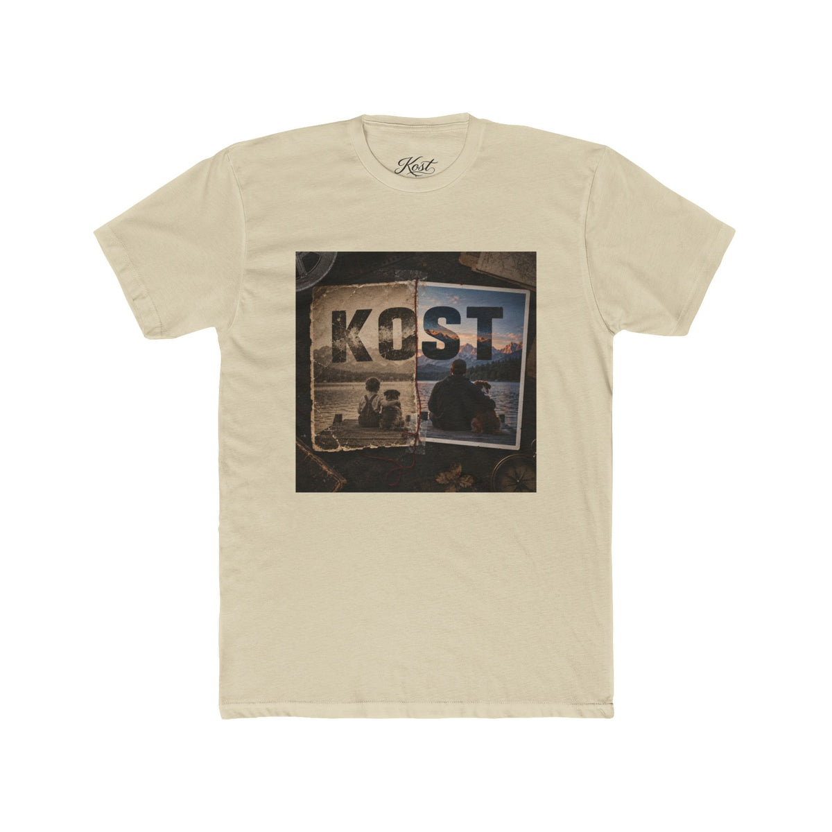 KOST Vintage Collage Tee — Retro Roadtrip Graphic T-Shirt