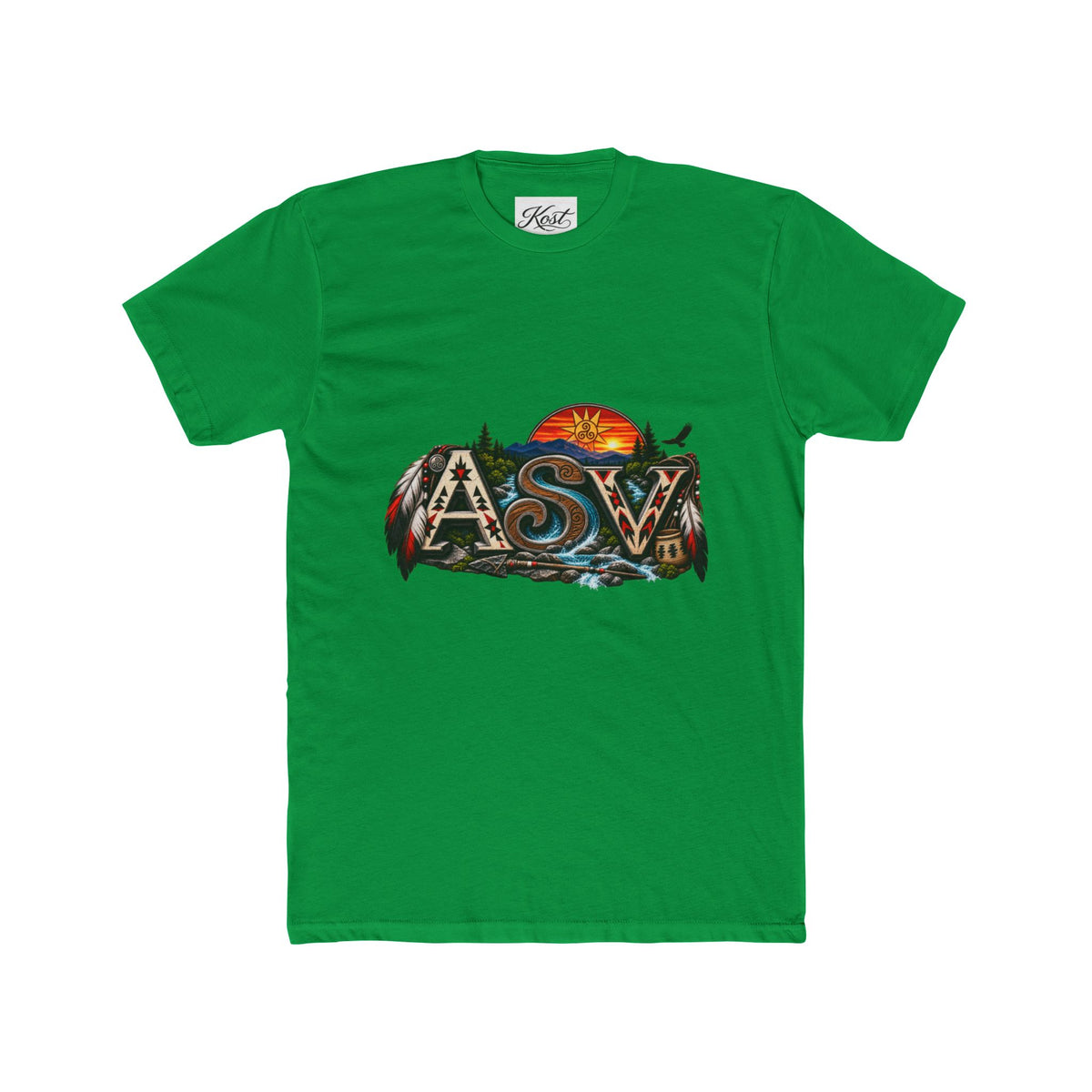 ASV Vintage Sunset Graphic Tee — Retro Nature Adventure Shirt
