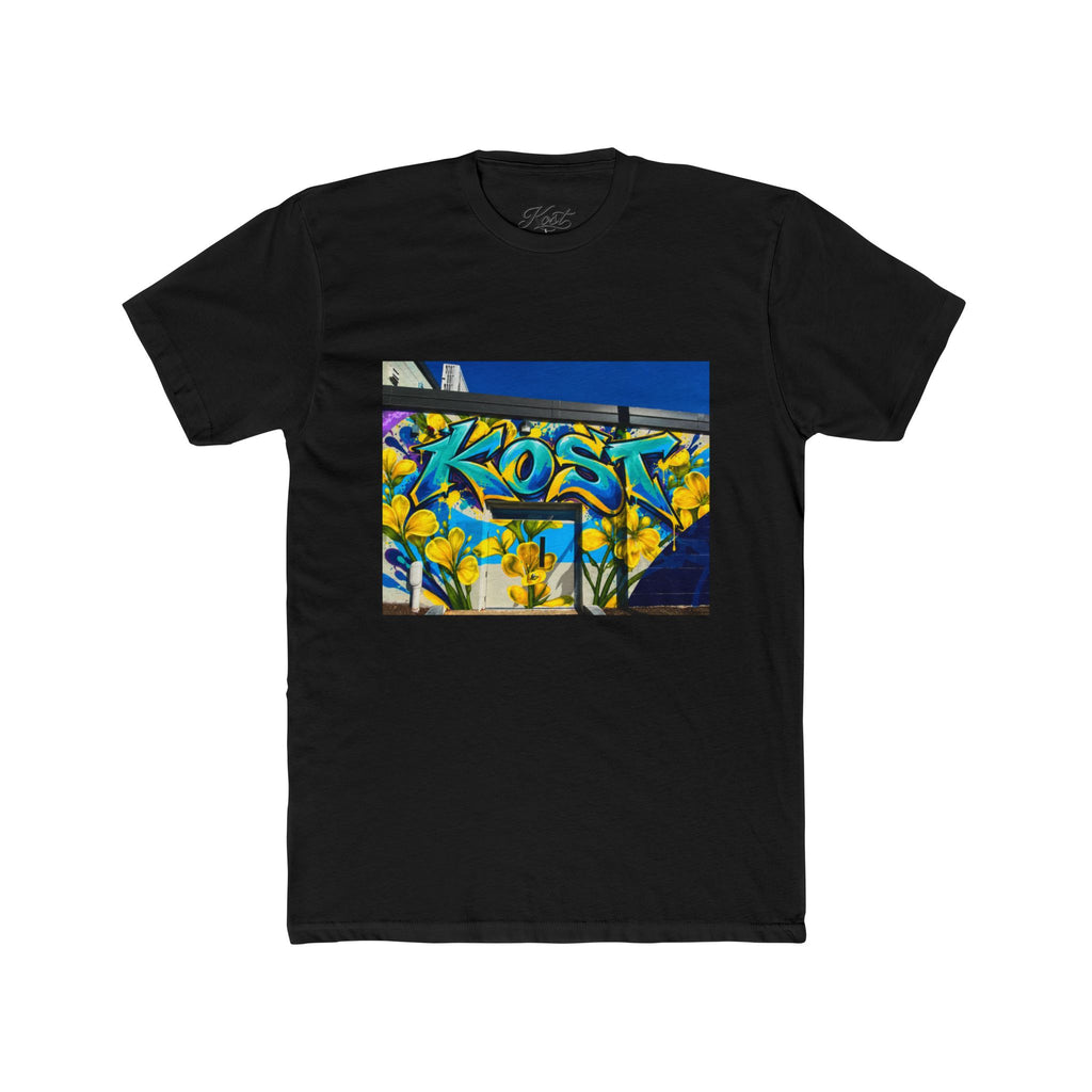 Graffiti 'KOST' Crew Tee — Urban Street Art Floral Graphic T-Shirt