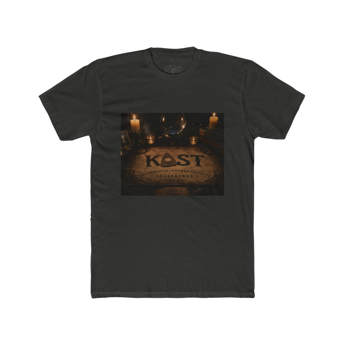 K-est Ouija Board T‑Shirt — Vintage Candlelit Spirit Board Tee