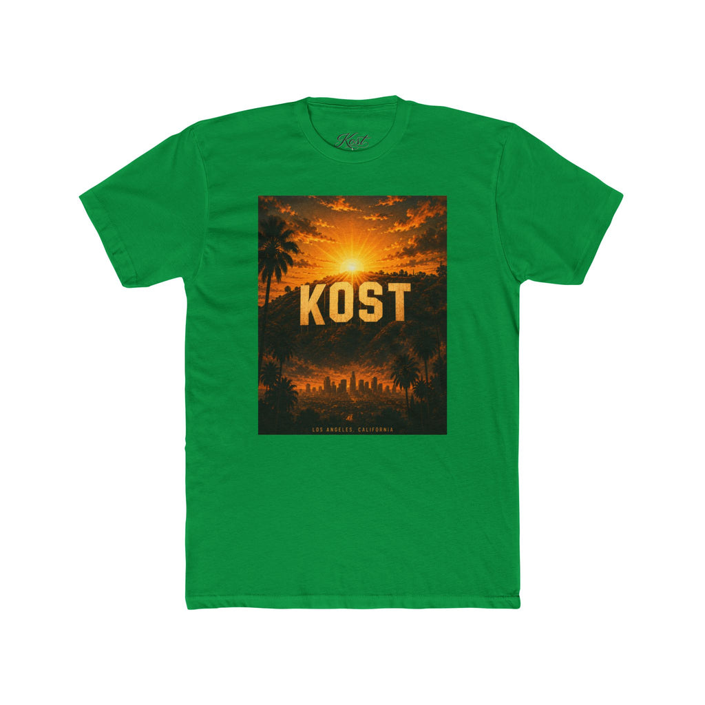 KOST Sunset Graphic Tee — Retro Palm Tree Cityscape T-Shirt
