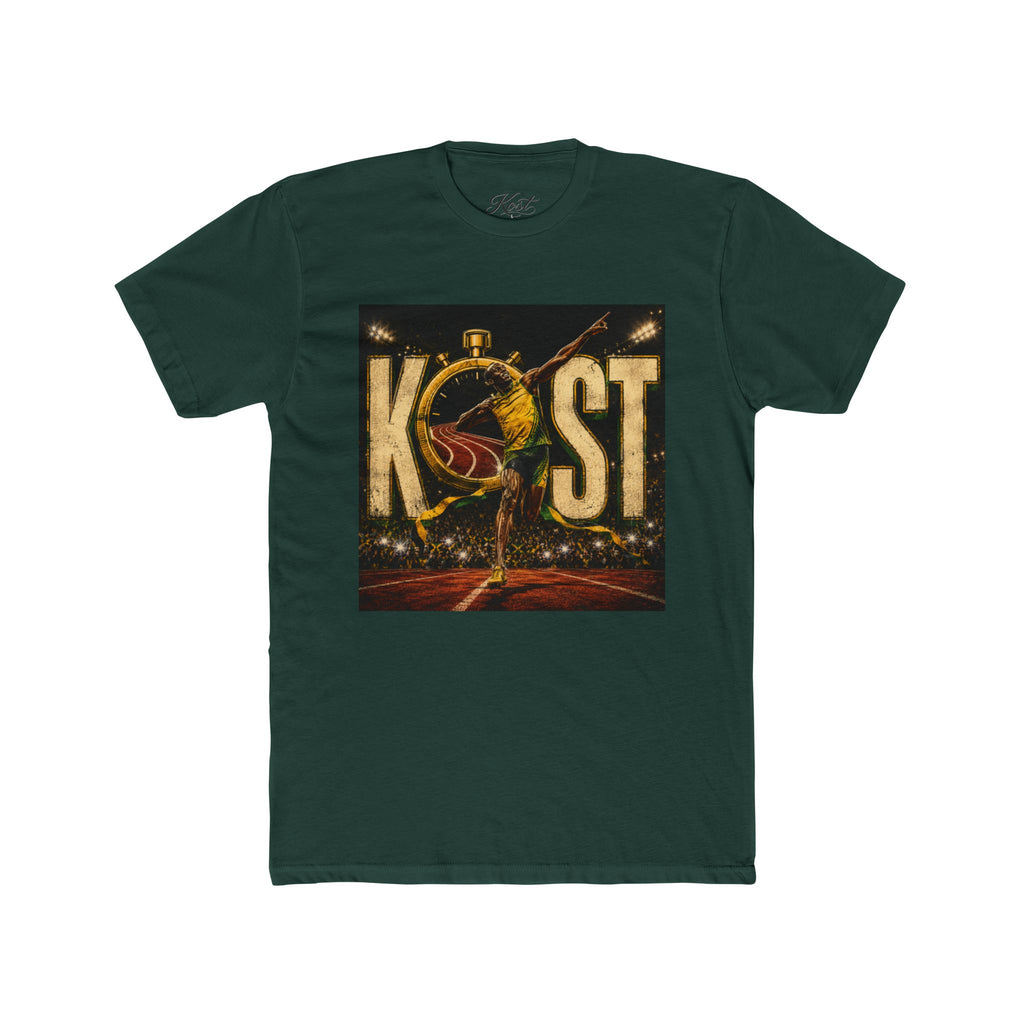 KOST Track Runner Graphic Tee — 'KOST' Stopwatch Running Design