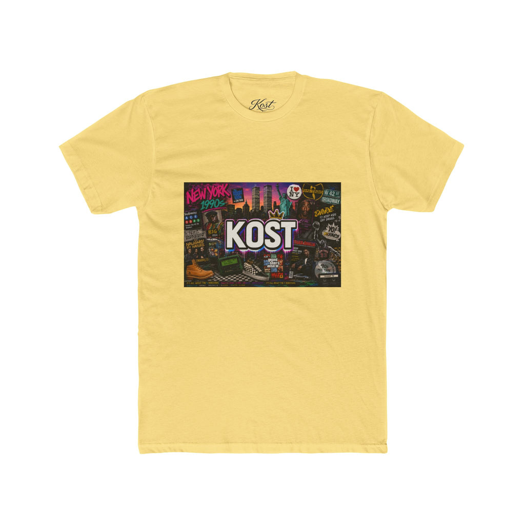 KOST Retro Cityscape Tee — New York Neon Graphic Crew Shirt